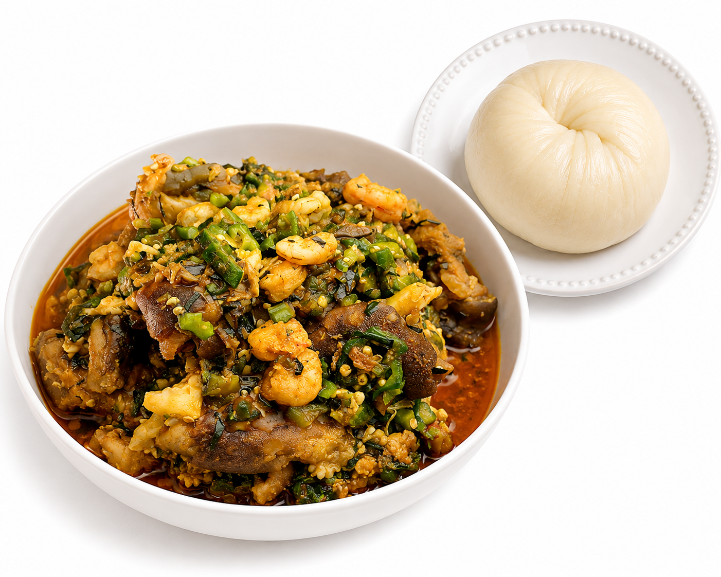 Okro Sauce with Fufu or Rice